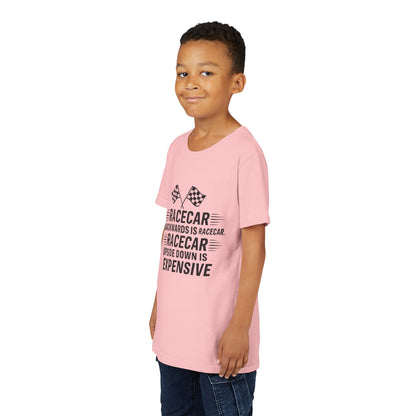 Racecar Backwards Youth Unisex Short Sleeve Crewneck Tee
