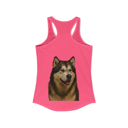 Malamute Head Women's Racerback Tank