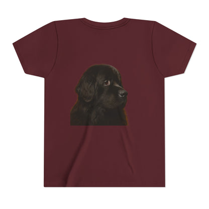 Newfie Head Youth Unisex Short Sleeve Crewneck Tee