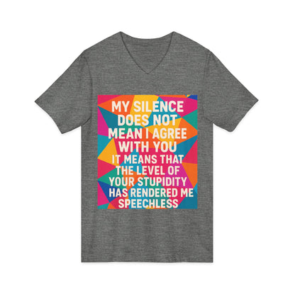 Speechless Unisex Short Sleeve V-Neck Tee