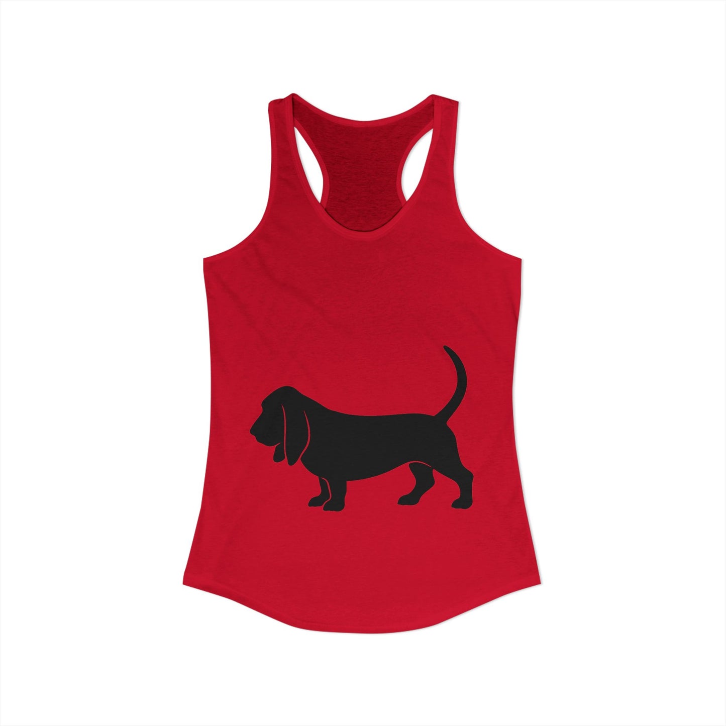 Basset Silhouette Women's Racerback Tank