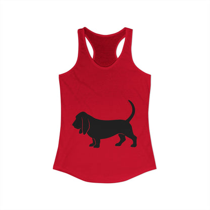 Basset Silhouette Women's Racerback Tank