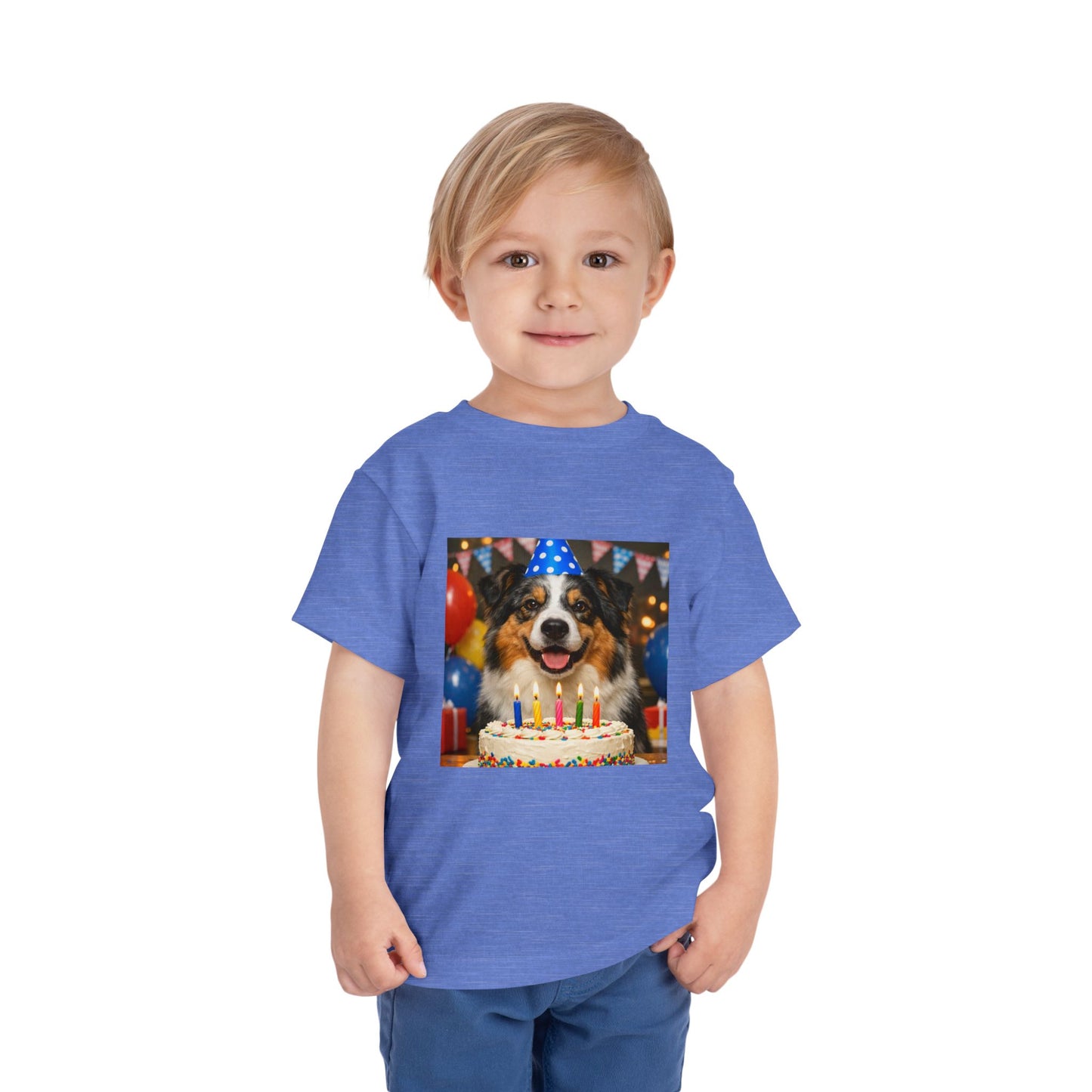 Birthday Buddy Aussie Toddler Unisex Short Sleeve Crewneck Tee