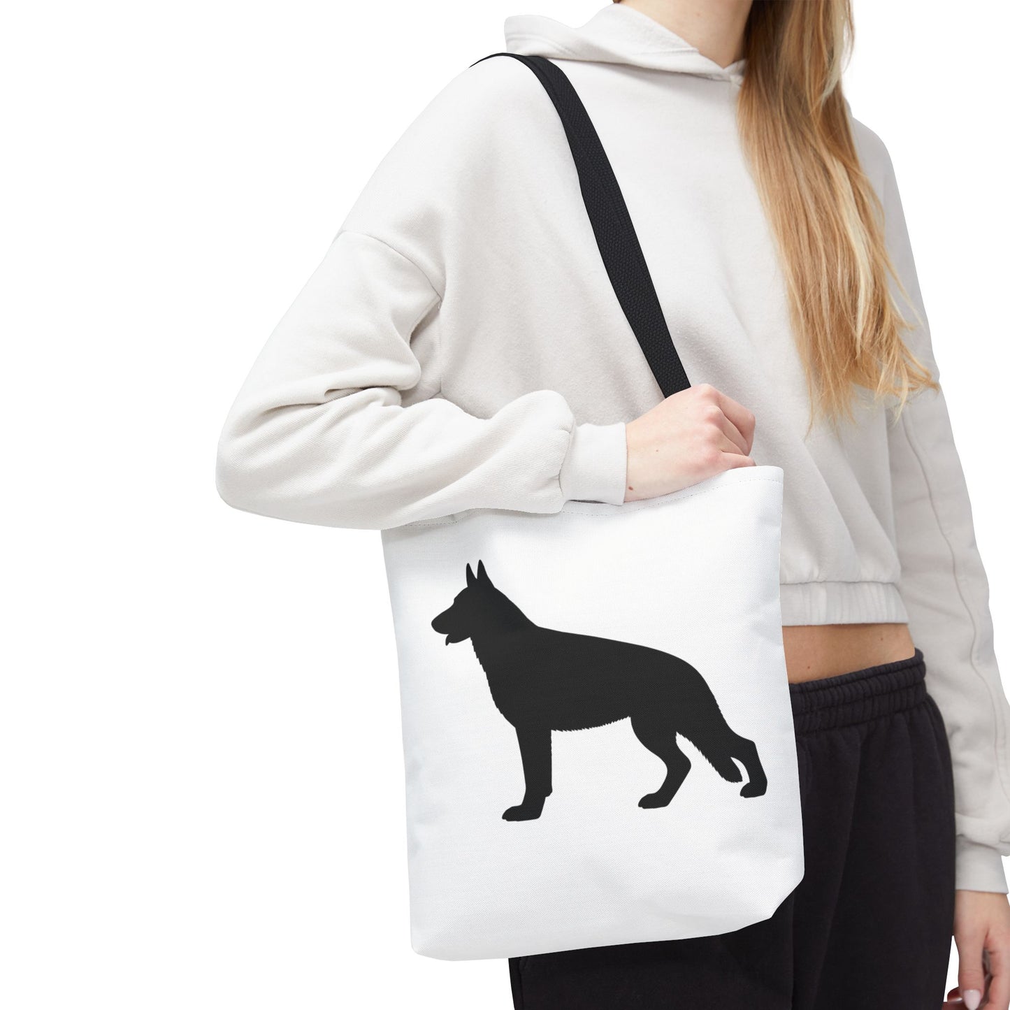 German Shepherd Silhouette Tote Bag