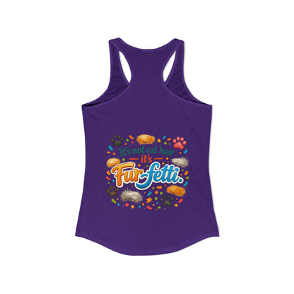 Fur-Fetti Cat Women's Racerback Tank