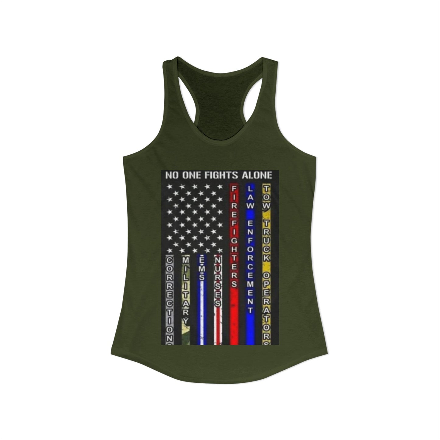 No One Fights Alone Women's Racerback Tank