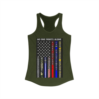 No One Fights Alone Women's Racerback Tank