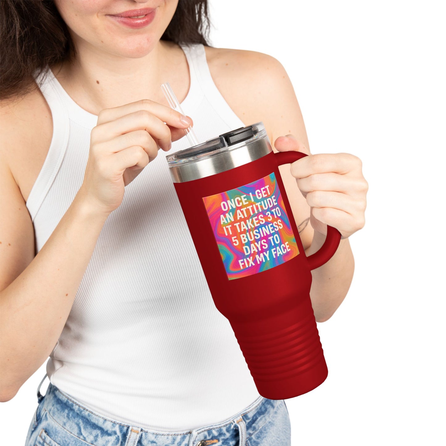 Fix My Face Insulated Travel Mug