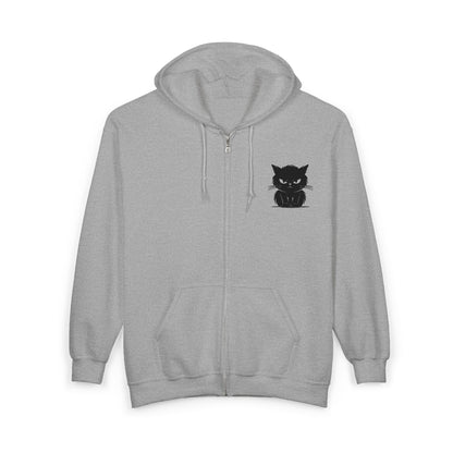 Angry Cat Unisex Full Zip Hoodie