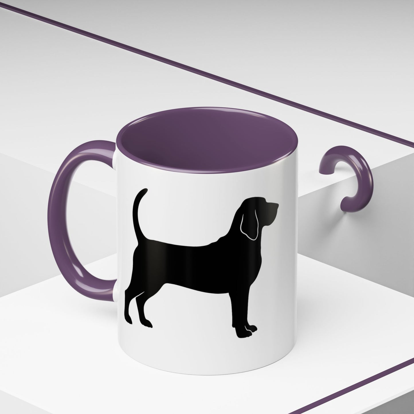 Bloodhound Silhouette 2-Tone Coffee Mug