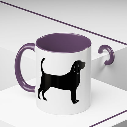 Bloodhound Silhouette 2-Tone Coffee Mug