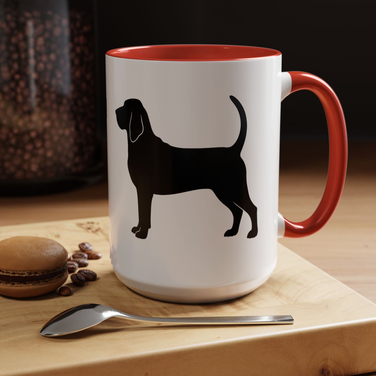 Bloodhound Silhouette 2-Tone Coffee Mug