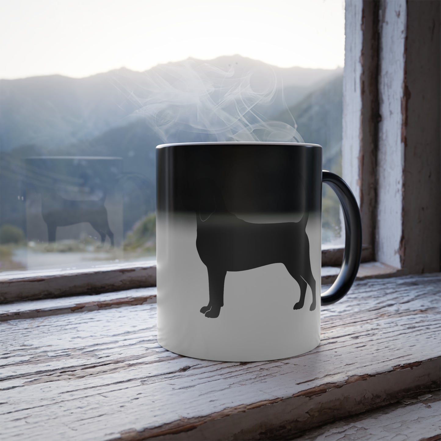 Bloodhound Silhouette Color Changing Mug