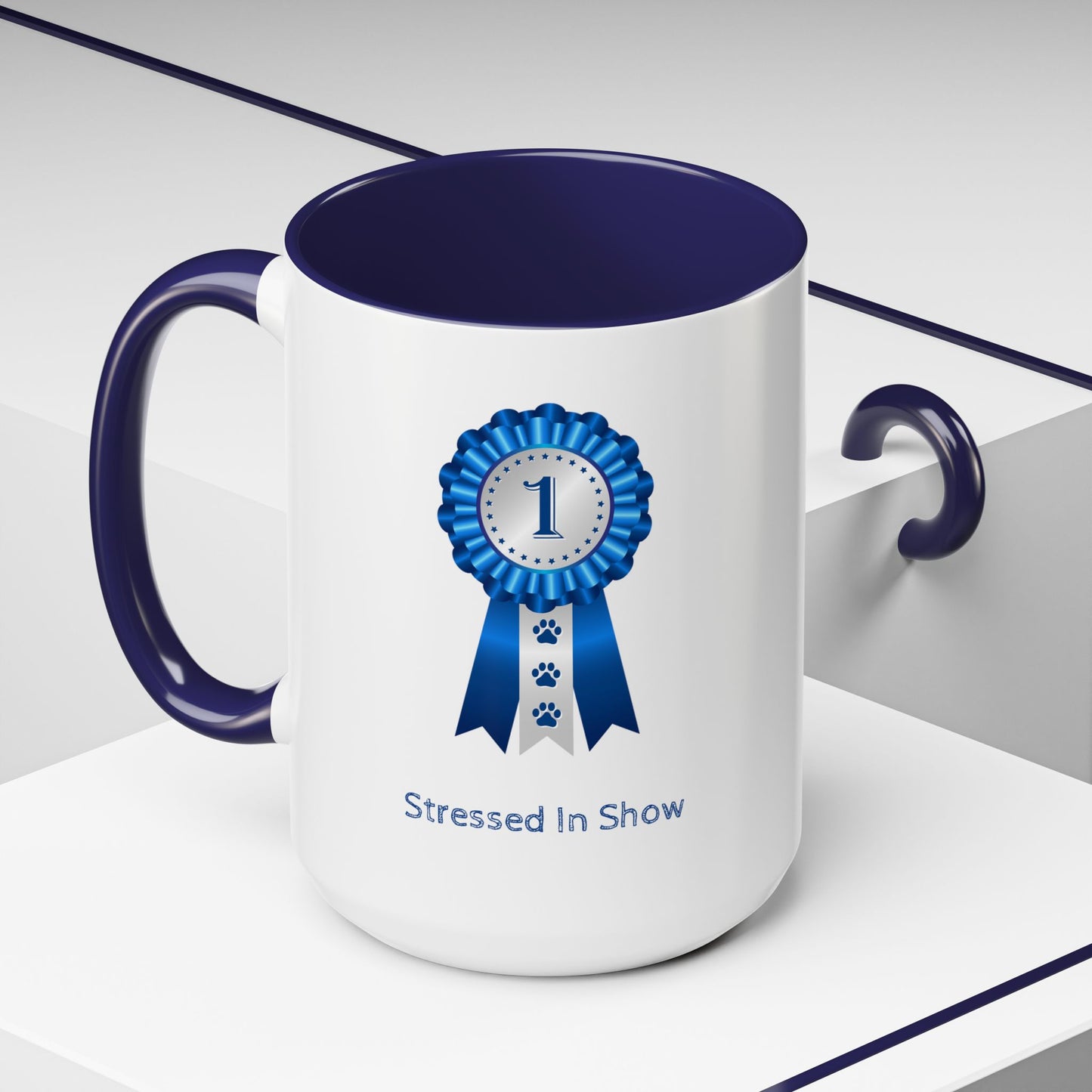 Stressed In Show 2-Tone Coffee Mug