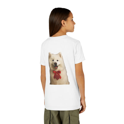Cupid's Companion Samoyed Youth Unisex Short Sleeve Crewneck Tee