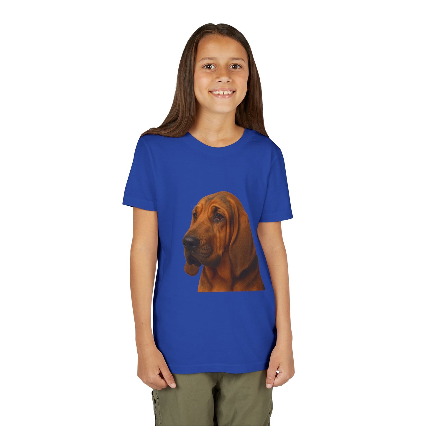 Bloodhound Head Youth Unisex Short Sleeve Crewneck Tee
