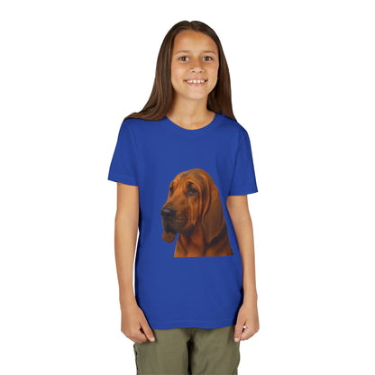 Bloodhound Head Youth Unisex Short Sleeve Crewneck Tee