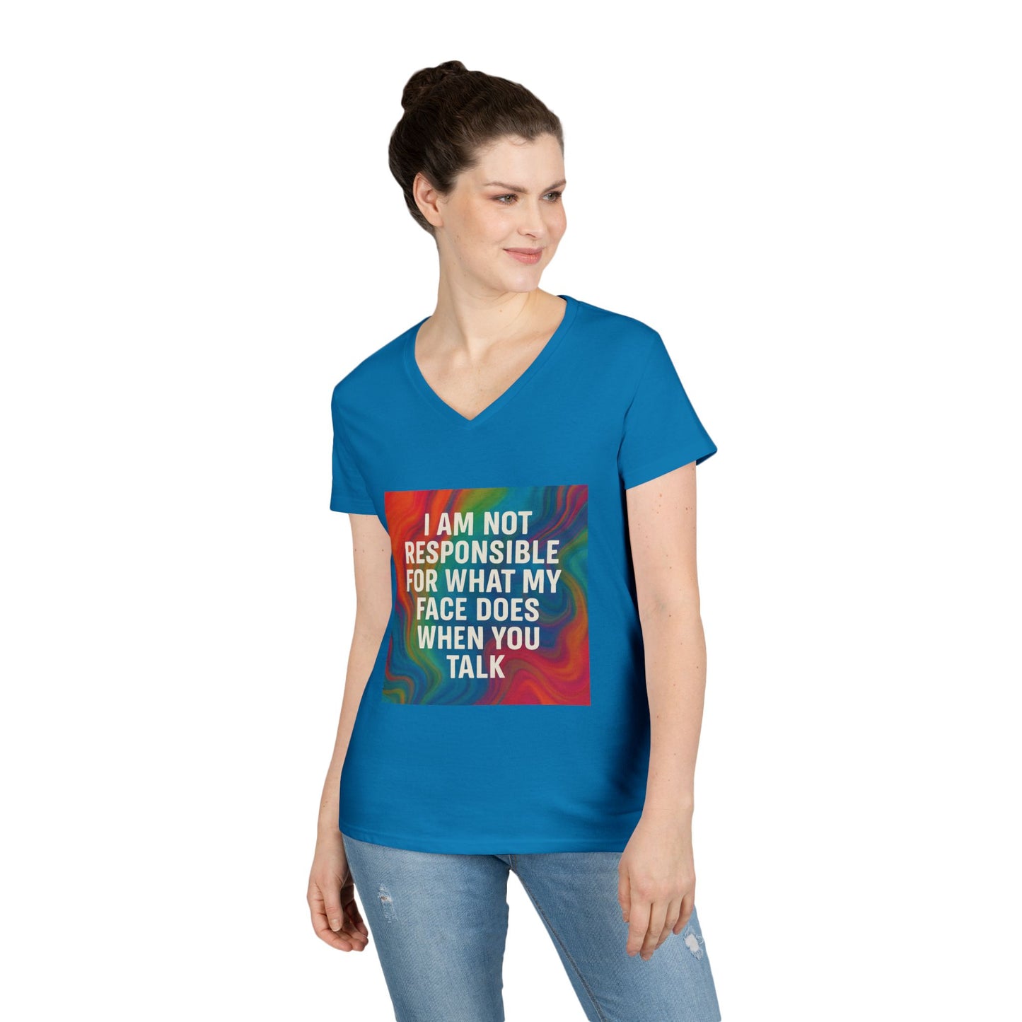 When You Talk Women's V-Neck T-Shirt