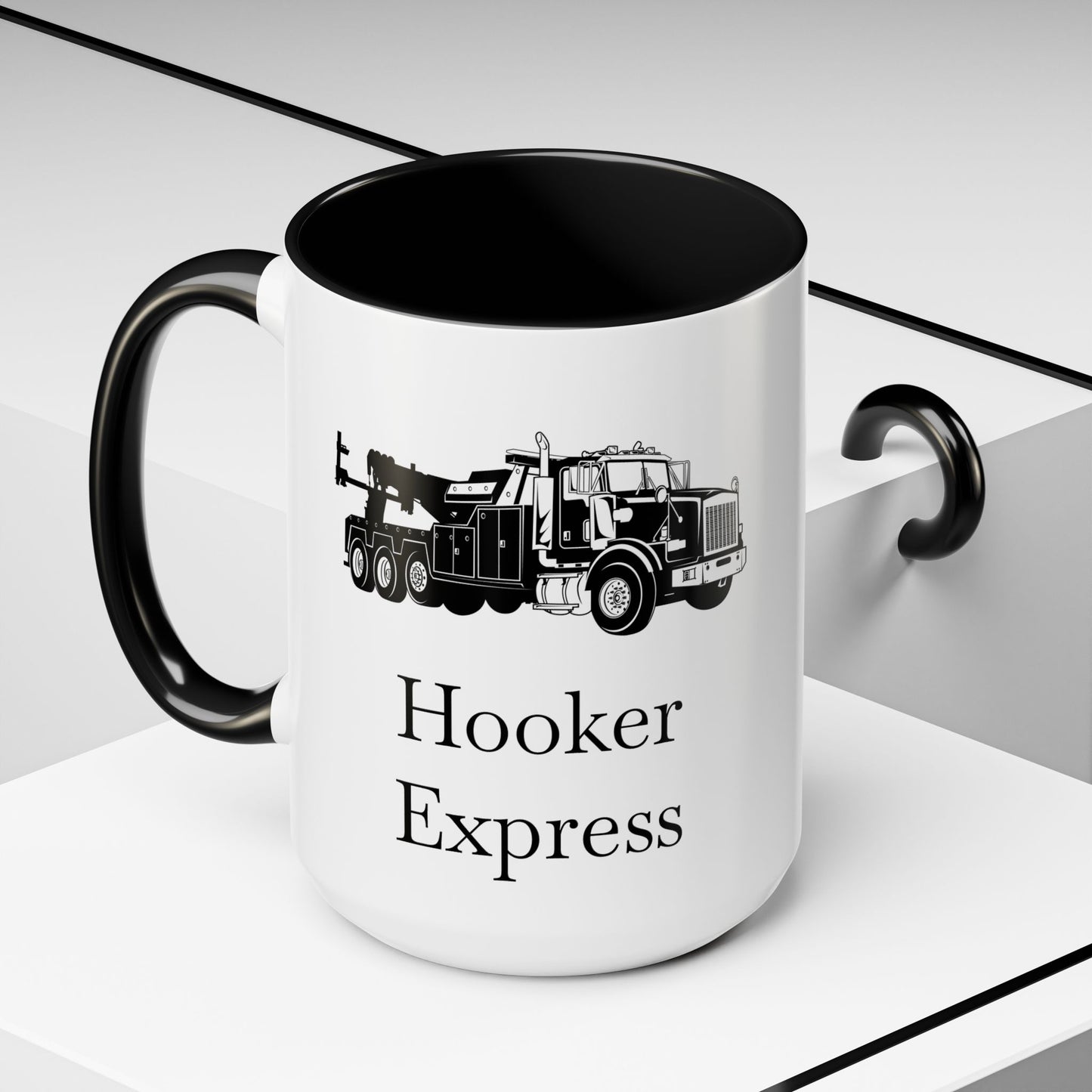 H**ker Express Heavy Tow Truck 2-Tone Coffee Mug
