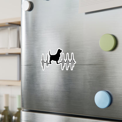 My Heart Beats For Bassets Vinyl Decal