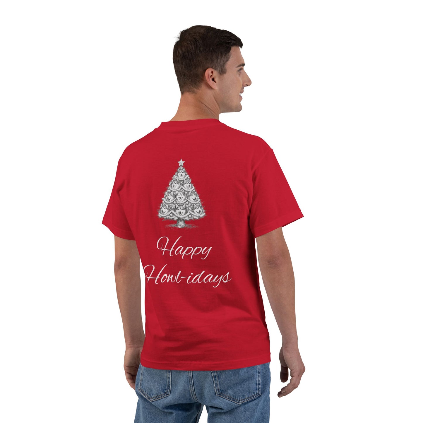 Happy Howl-idays Men's Short-Sleeve Crewneck Tee