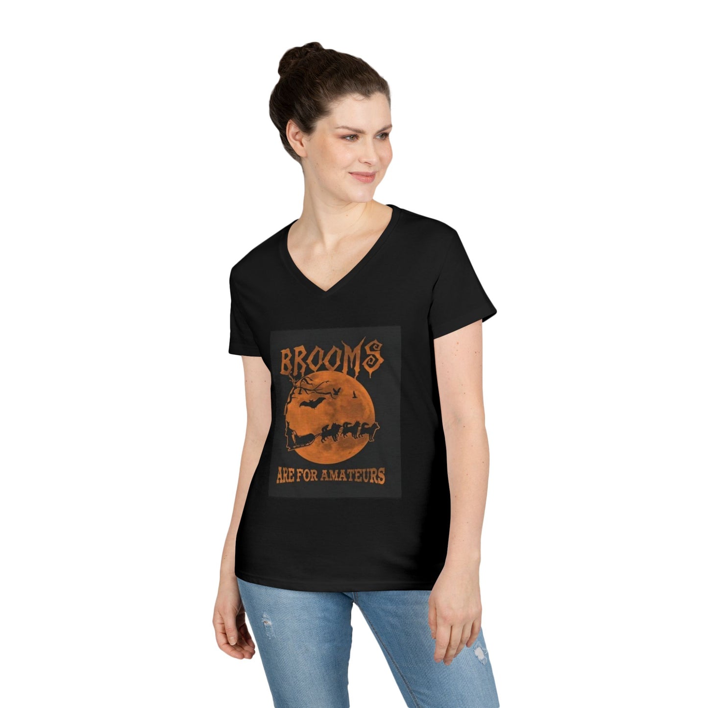 Brooms Are For Amateurs Women's V-Neck T-Shirt