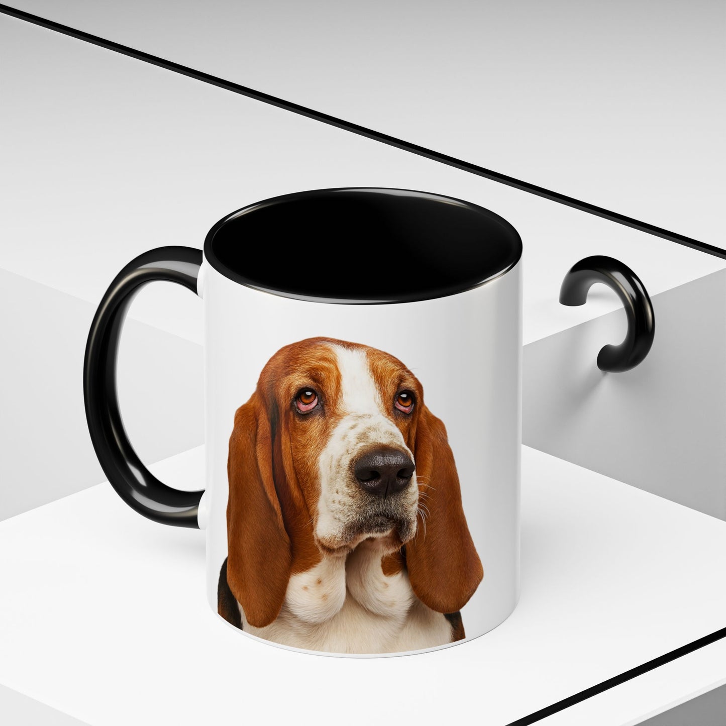 Basset Head 2-Tone Coffee Mug