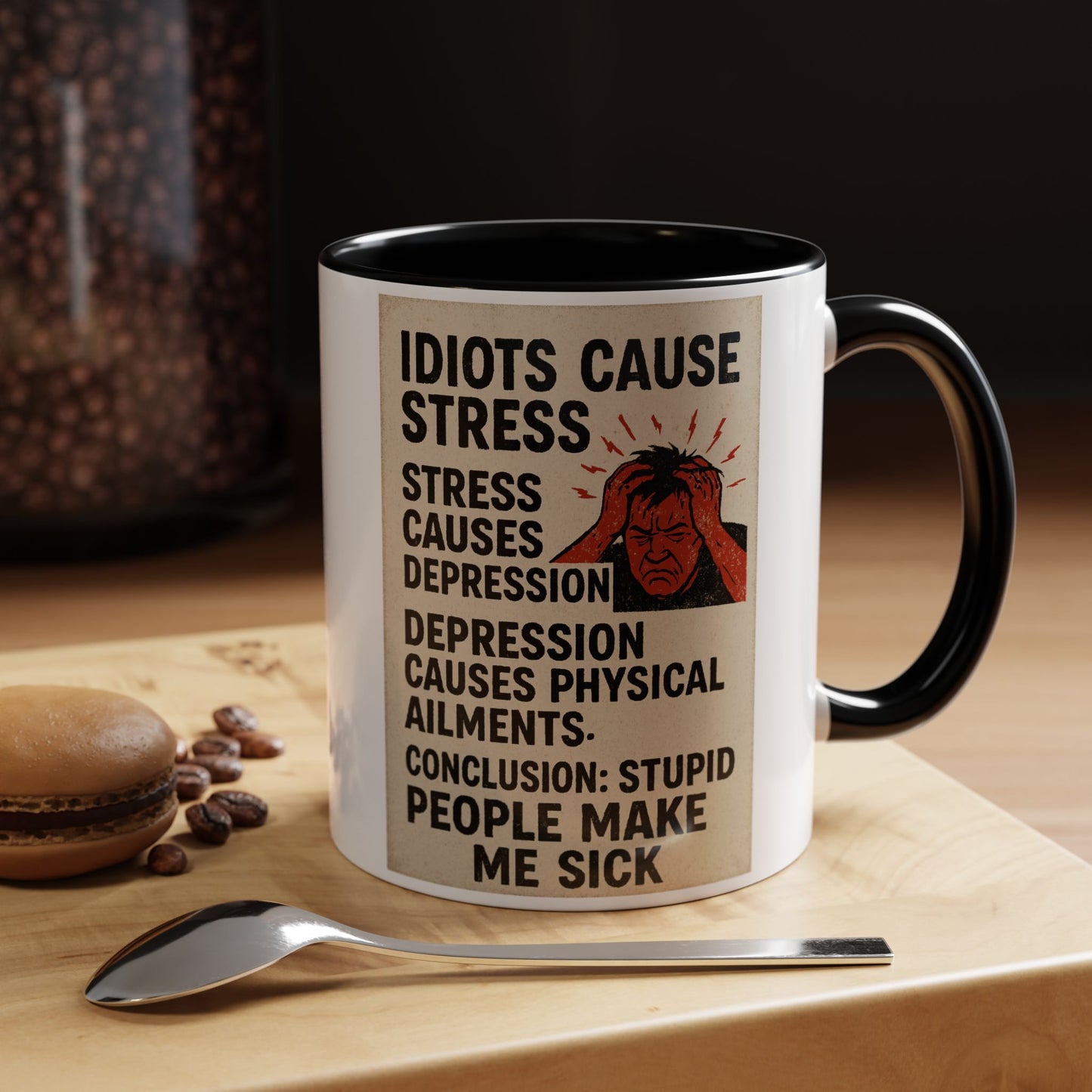 Stupid People 2-Tone Coffee Mug