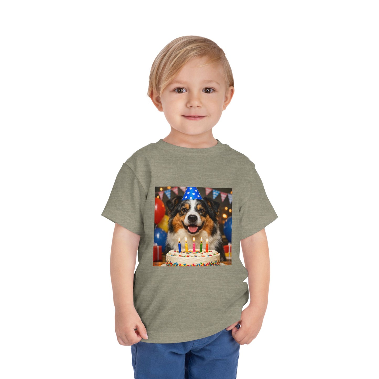 Birthday Buddy Aussie Toddler Unisex Short Sleeve Crewneck Tee