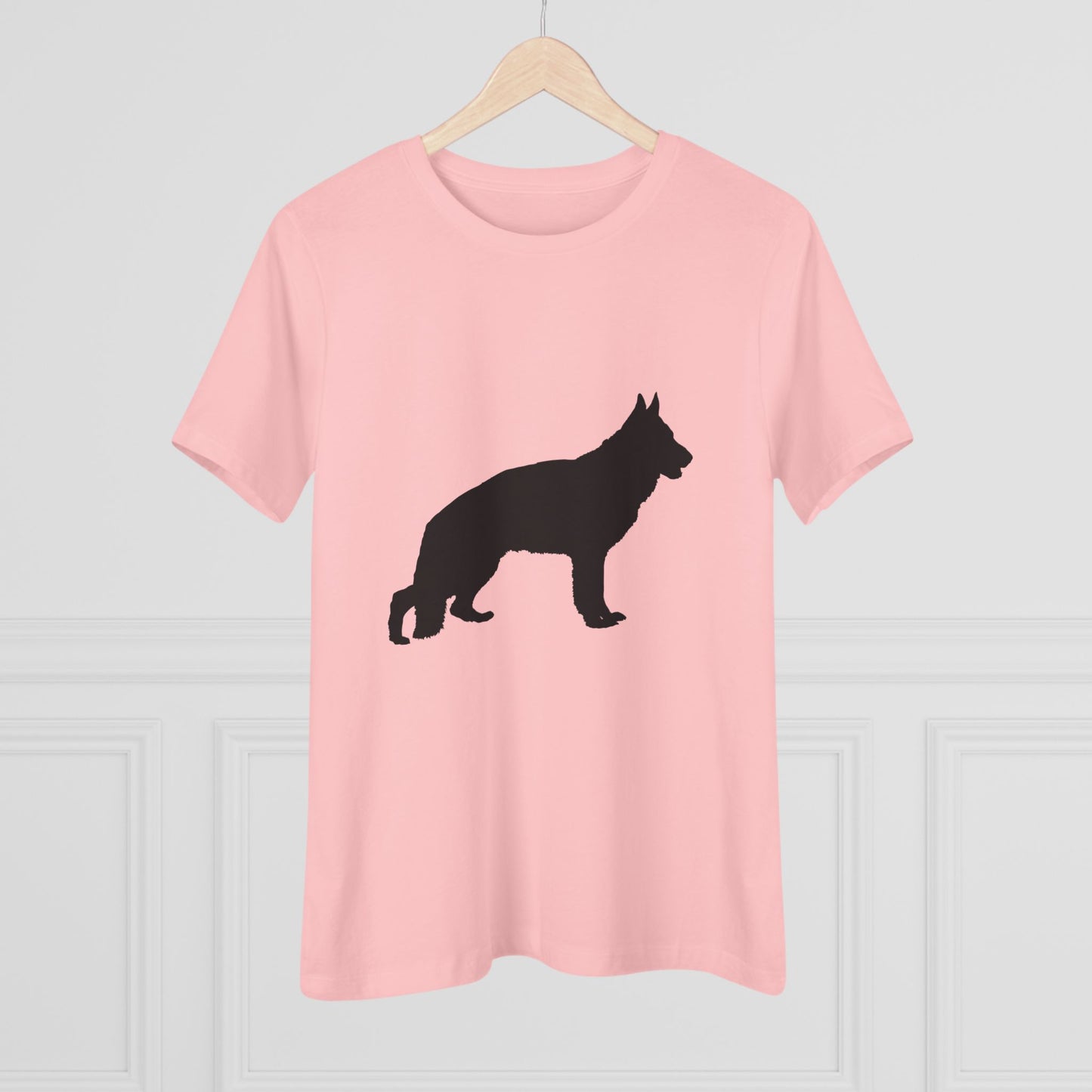 German Shepherd Silhouette Women's Short Sleeve Crewneck Tee