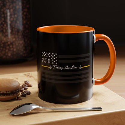 Thin Yellow Line 2-Tone Coffee Mug