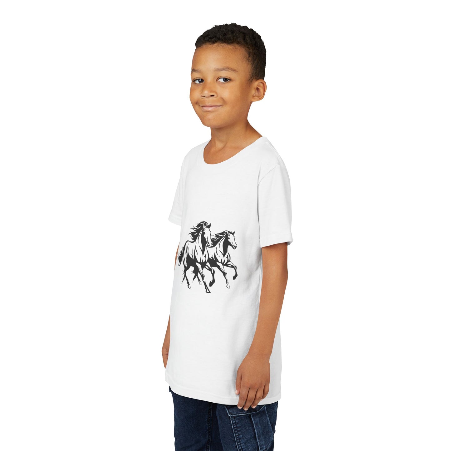 Horsin' Around Youth Unisex Short Sleeve Crewneck Tee