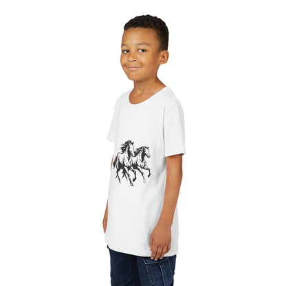 Horsin' Around Youth Unisex Short Sleeve Crewneck Tee