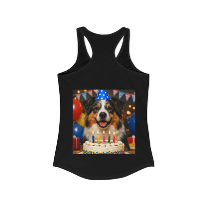 Birthday Buddy Aussie Women's Racerback Tank