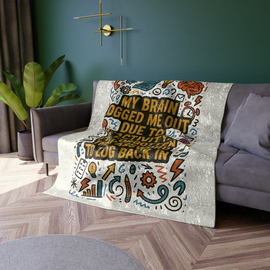 Logged Out Crushed Velvet Blanket