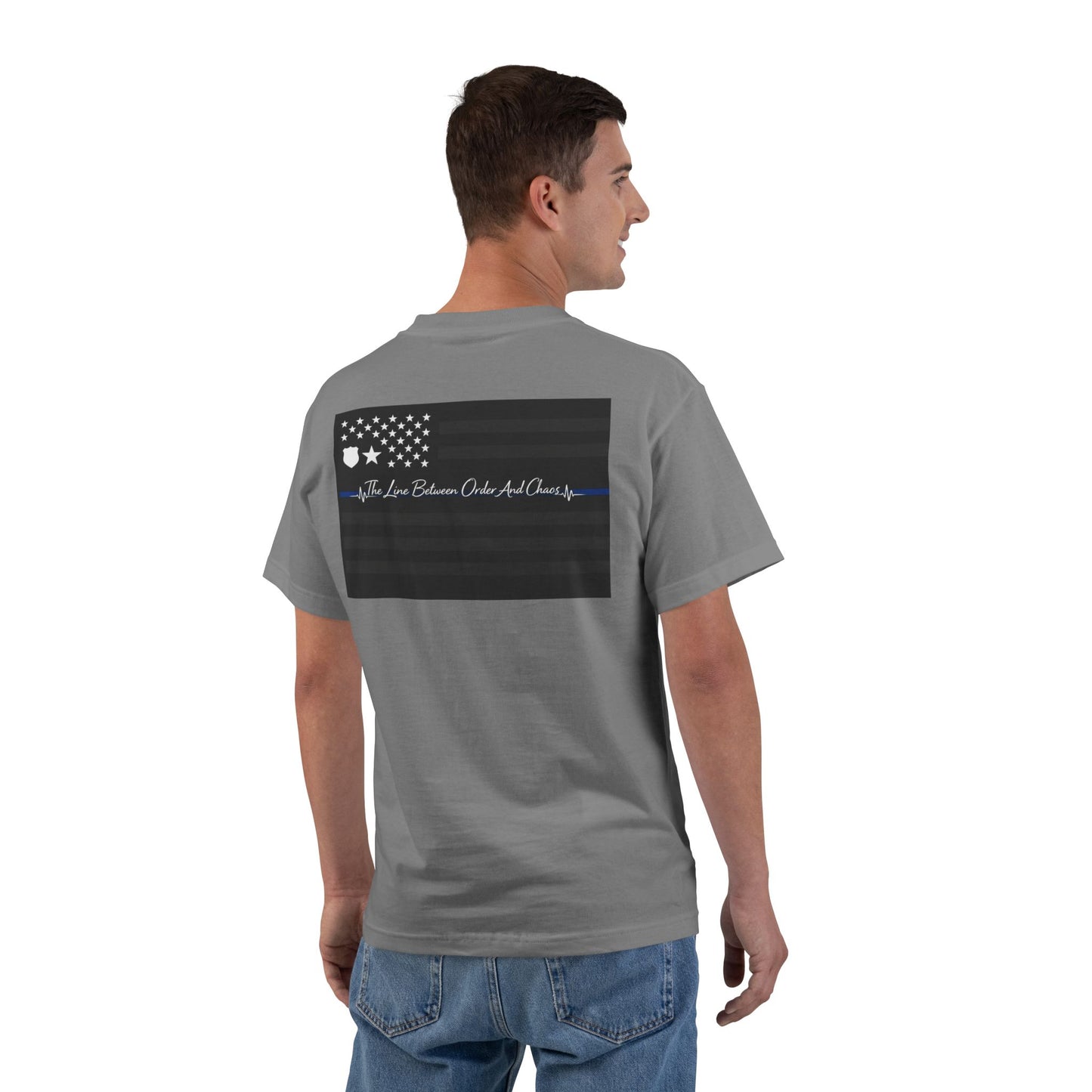 Thin Blue Line Men's Short-Sleeve Crewneck Tee