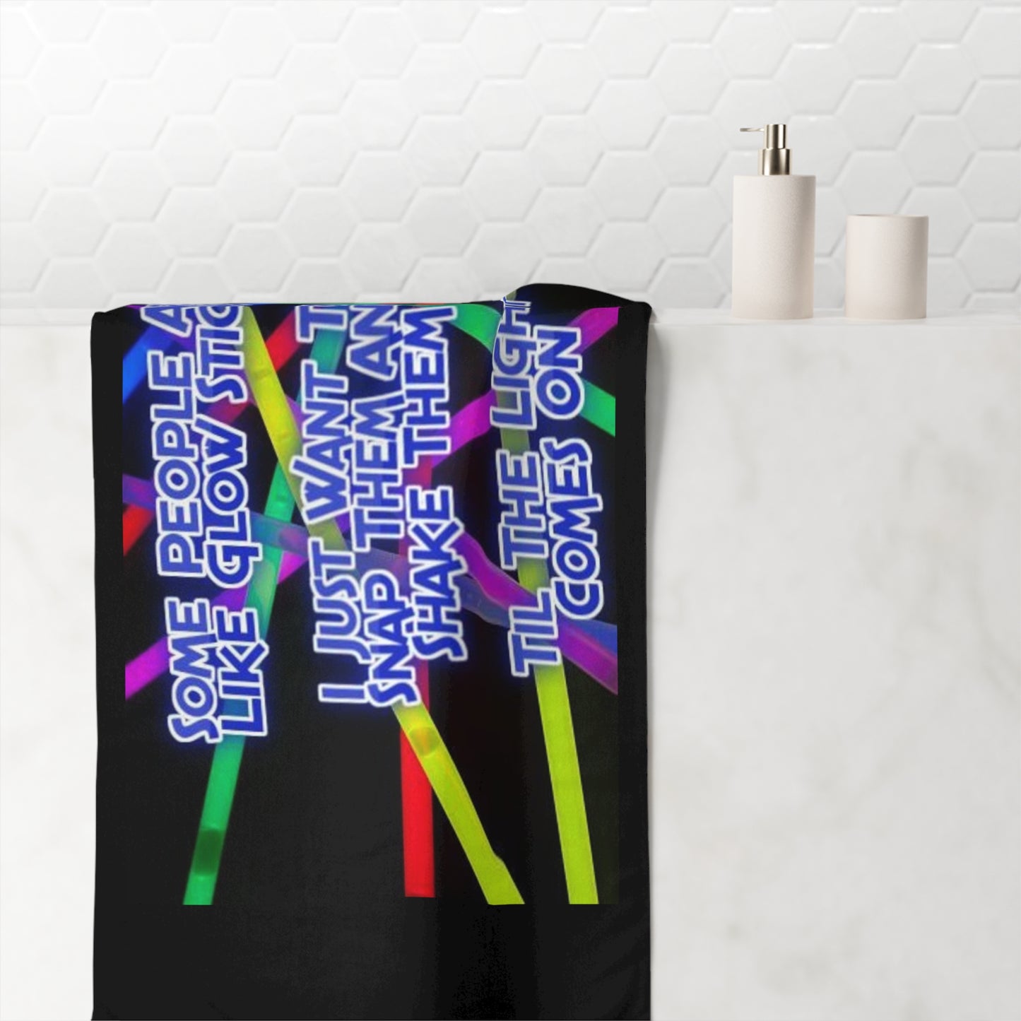 Glow Sticks Mink-Cotton  Beach Towel