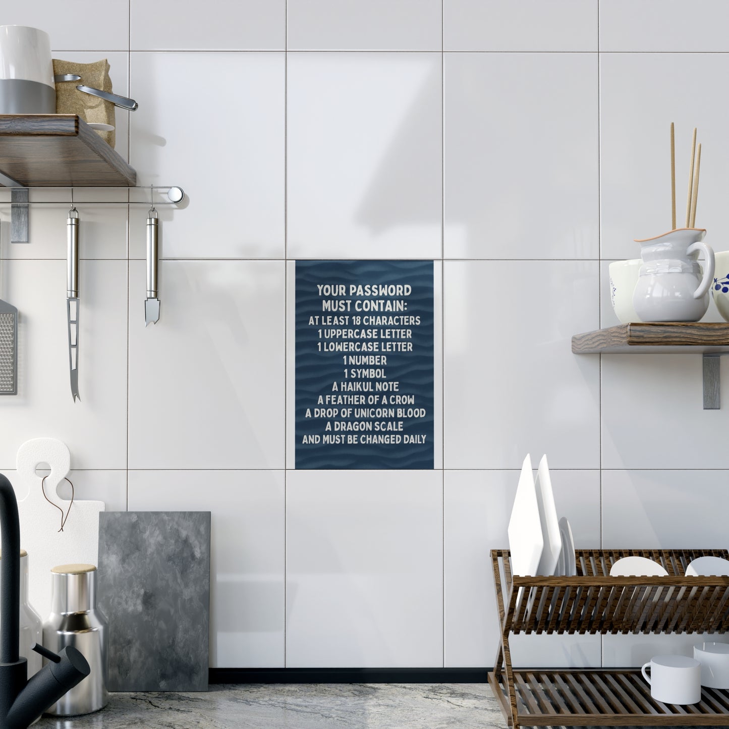 Password Ceramic Photo Tile
