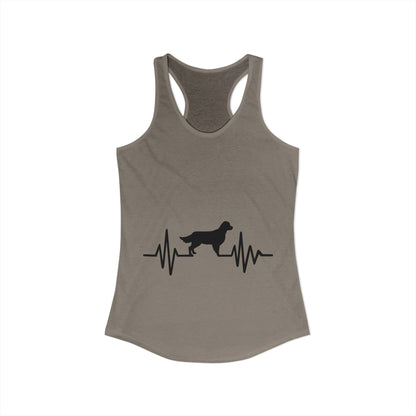 My Heart Beats For Goldens Women's Racerback Tank