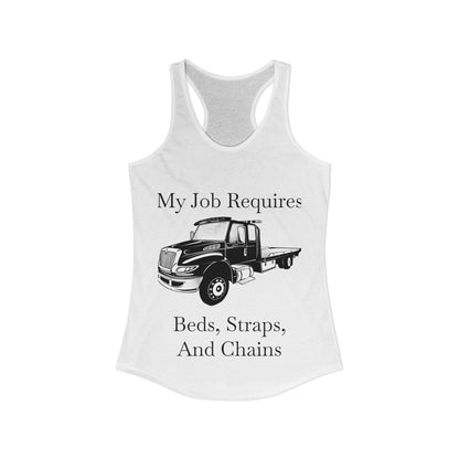 Beds, Straps, And Chains Women's Racerback Tank