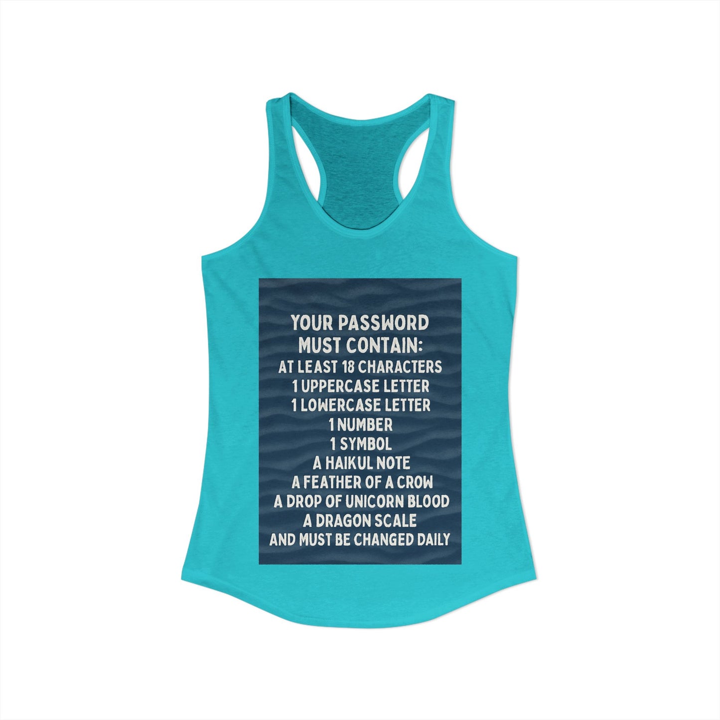 Password Women's Racerback Tank