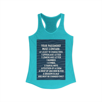 Password Women's Racerback Tank