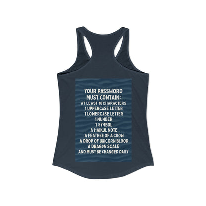 Password Women's Racerback Tank