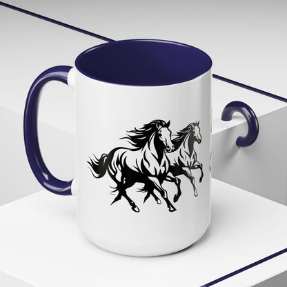 Horsin' Around 2-Tone Coffee Mug