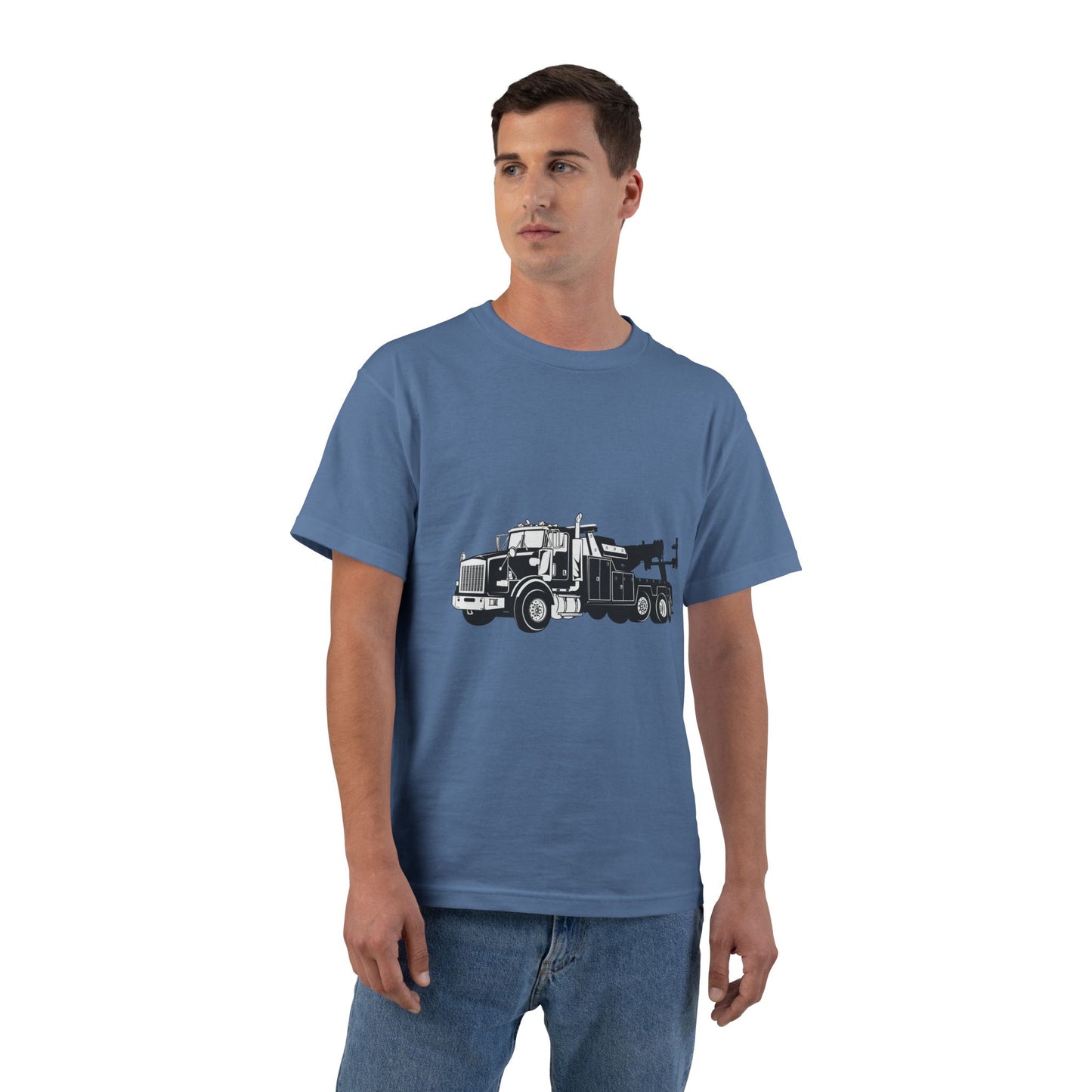 Heavy Tow Truck Men's Short-Sleeve Crewneck Tee