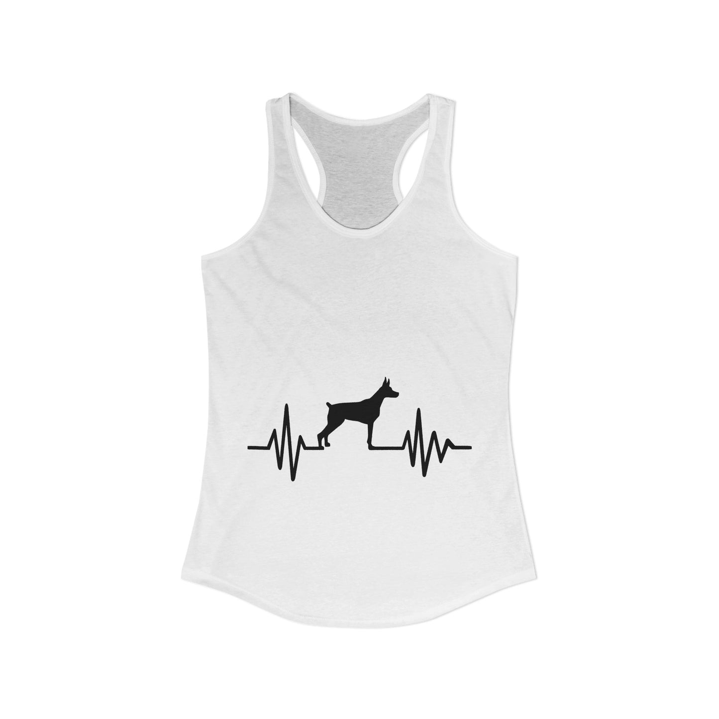 My Heart Beats For Dobermans Women's Racerback Tank