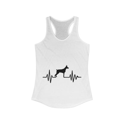 My Heart Beats For Dobermans Women's Racerback Tank