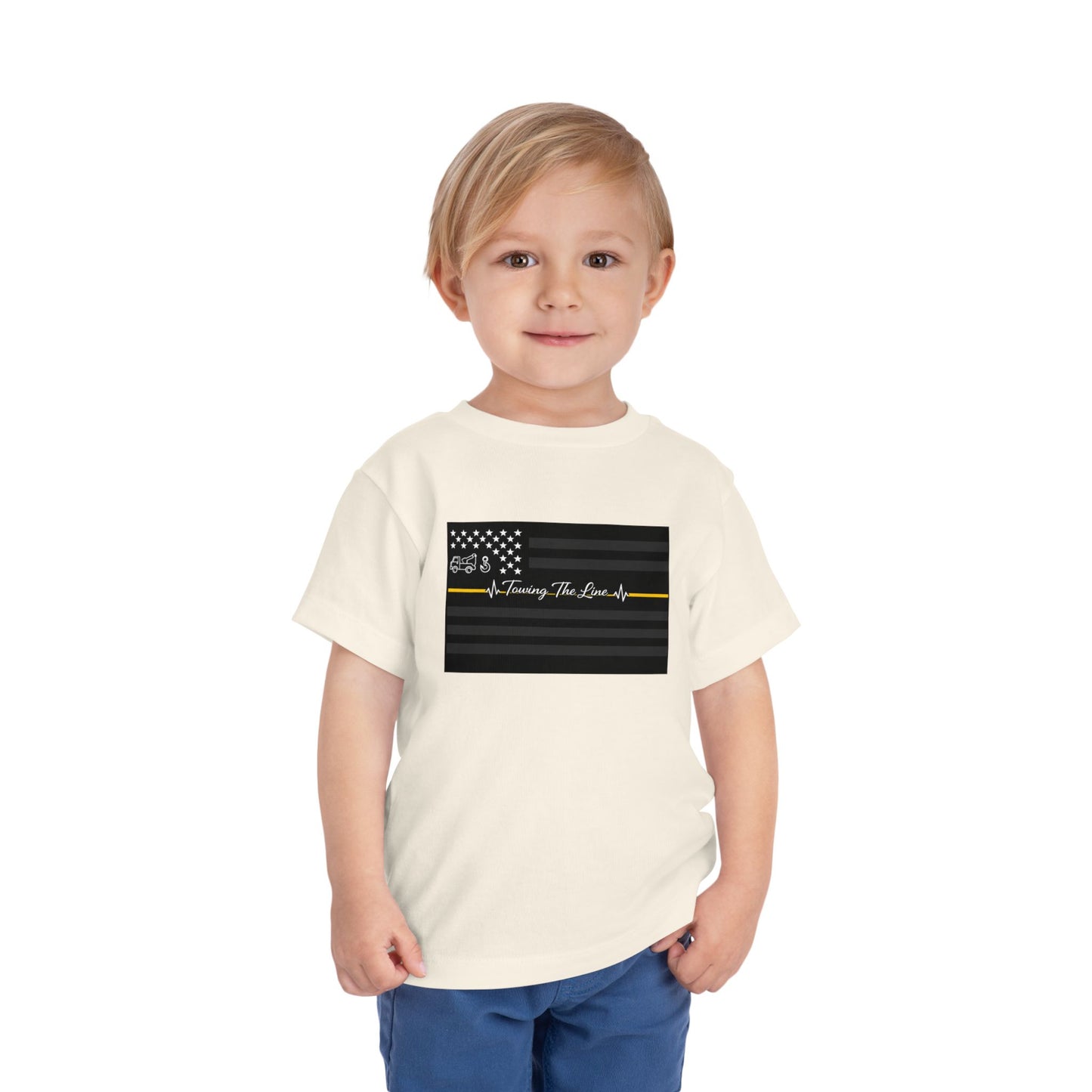Thin Yellow Line Toddler Unisex Short Sleeve Crewneck Tee