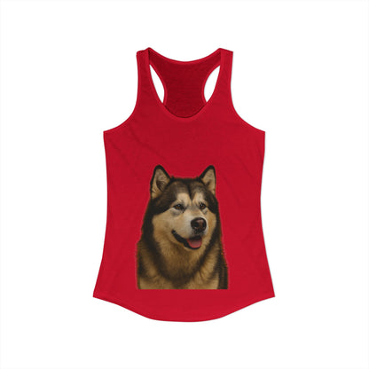 Malamute Head Women's Racerback Tank