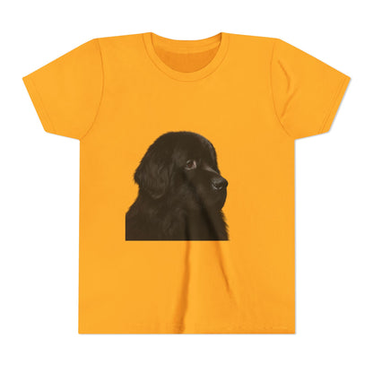 Newfie Head Youth Unisex Short Sleeve Crewneck Tee